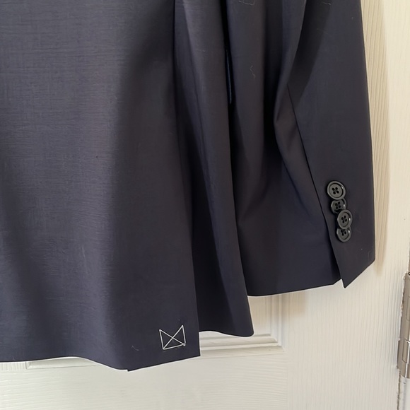 Nwt $498 JOHN VARVATOS STAR U.S.A. Navy Basic SS sport coat plain weave wise 38R - Picture 15 of 17